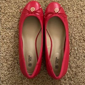 NEVER BEEN WORN! Red shiny flats